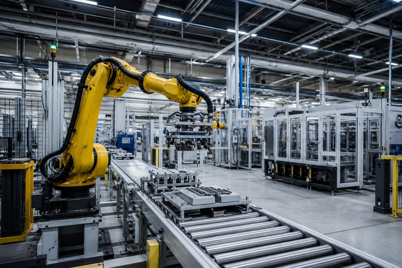 Modern manufacturing plant and industrial production
